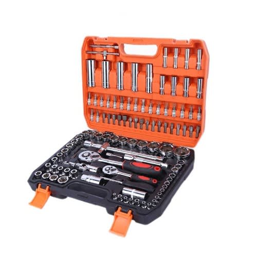 General Purpose Mechanic Socket Screwdriver Ratchet Repair Tool Set - 108 Pieces