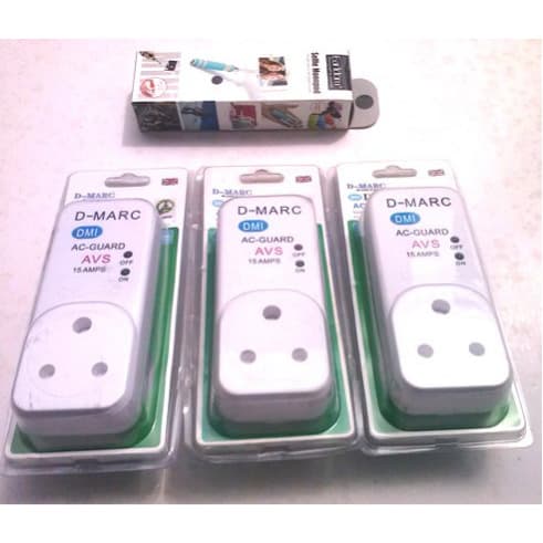 AC Guard AVS 15AMPS Surge Protector - 3pcs + Free Selfie Stick