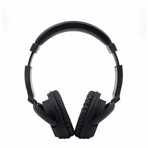 Wireless Noise Canceling Aviation Headset With Mic - Black