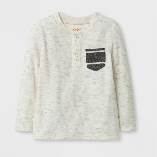 Toddler Boys Long Sleeve Henley T Shirt