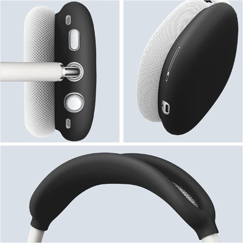 Earphone Case Soft Silicon Protective Cover For Airpods Max  - Black