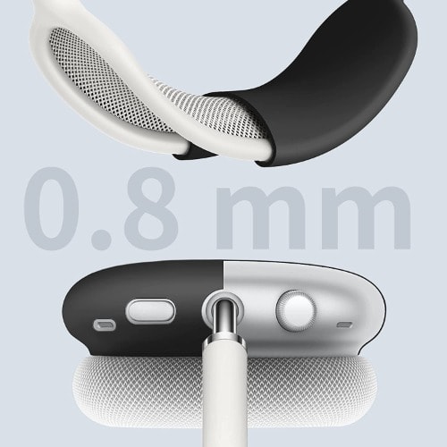 Earphone Case Soft Silicon Protective Cover For Airpods Max  - Black