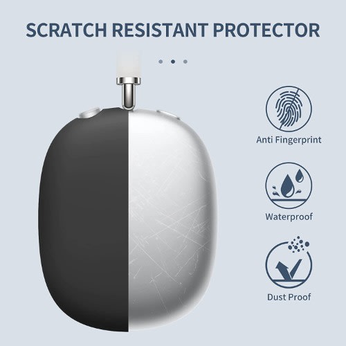 Earphone Case Soft Silicon Protective Cover For Airpods Max  - Black