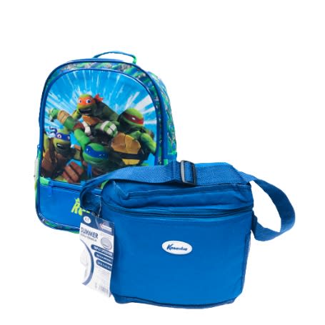 Nickelodeon Teenage Mutant Turtle Backpack School Bag With Matching Lunch Bag
