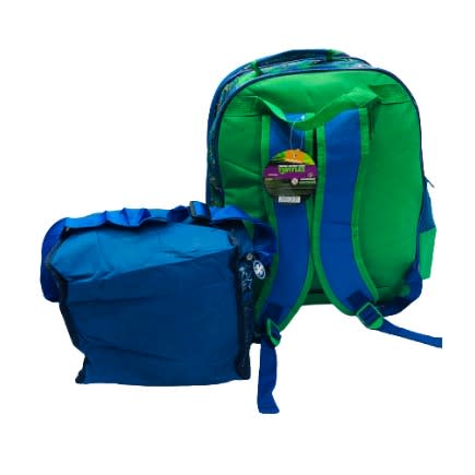 Nickelodeon Teenage Mutant Turtle Backpack School Bag With Matching Lunch Bag