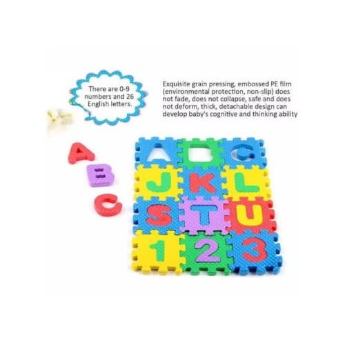 Kid's Eva Puzzle Mats - Alphabet And Numbers - Multicolour - Medium