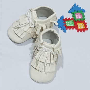 Unisex Baby Boots - White