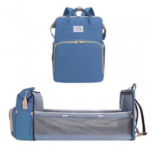 Baby Bag With Bed - Blue