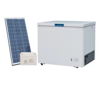 Solar Depot Solar Powered Freezer With 2 Solar Panels & 2 Batteries