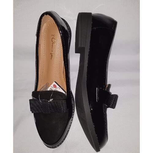 Minimalist Bow Decor Female Black Loafers