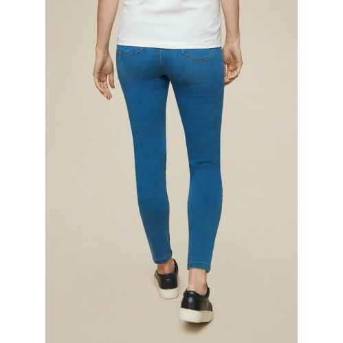 Straight Leg Overbump Midwash Blue Maternity Jeans