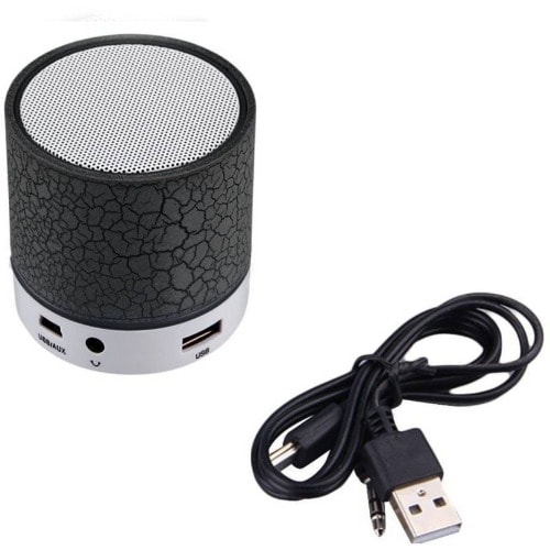Led Portable Mini Bluetooth Speaker Wireless Bass Speaker W/tf Usb Fm Radio