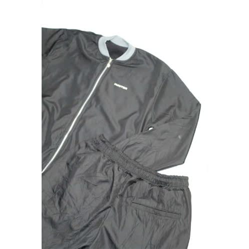 Men's Vinci Jacket And Short Set - Black And Grey