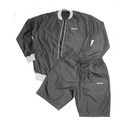 Men's Vinci Jacket And Short Set - Black And Grey