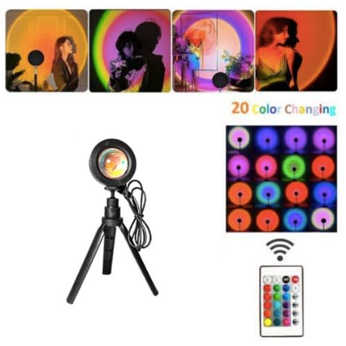 USB Powered Remote Control 20-color Sunset Lamp