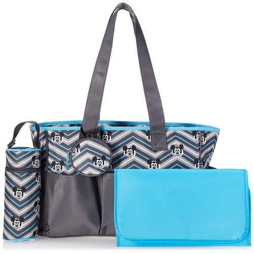 Mickey Mouse Triple Pocket Multi Piece Diaper Bag Set