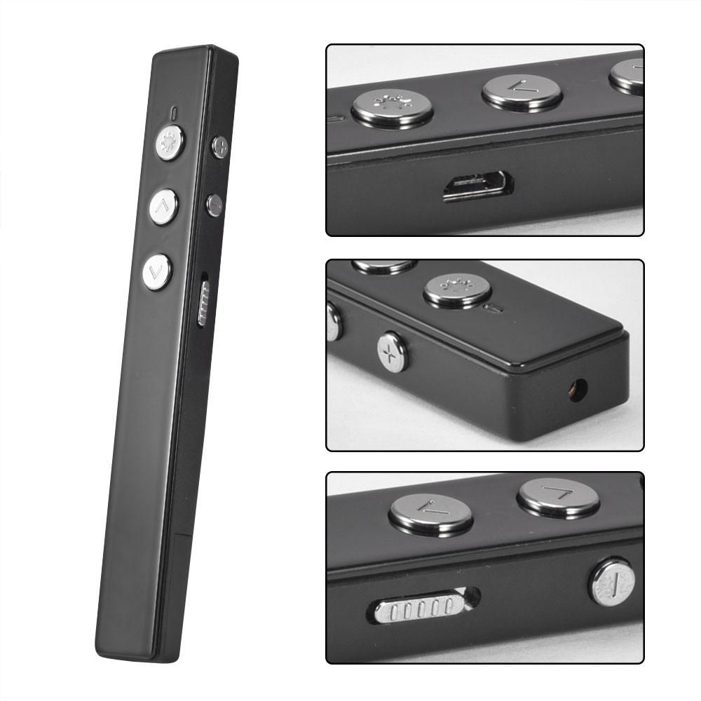 PPT Flip Pen Wireless Presenter PPT Clicker Multifunction Electronic Projection Pen Laser Flip Pen Remote Control PR-20 Black