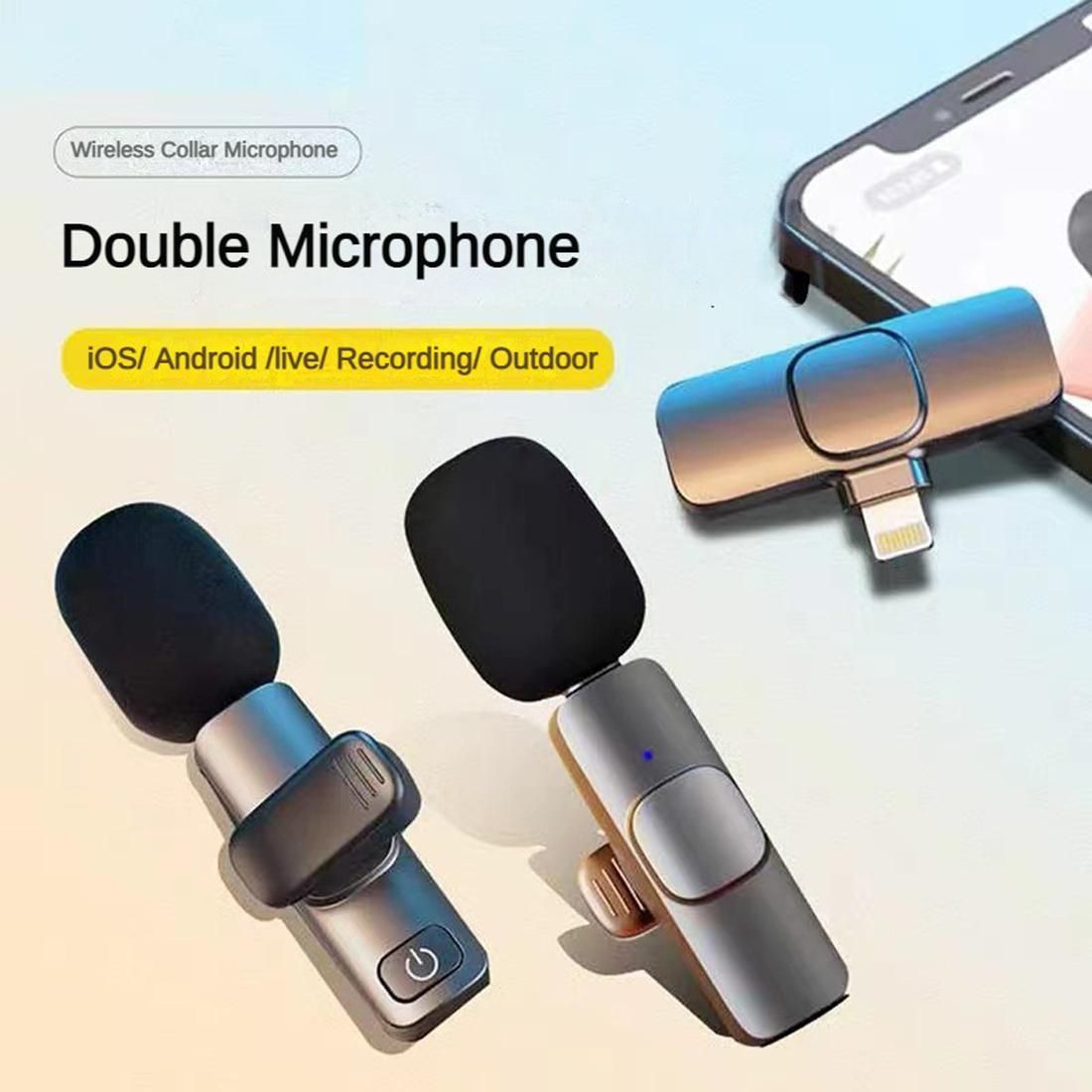 Plug and Play Wireless Lavalier Microphone for iPhone for iPad for USB C Android