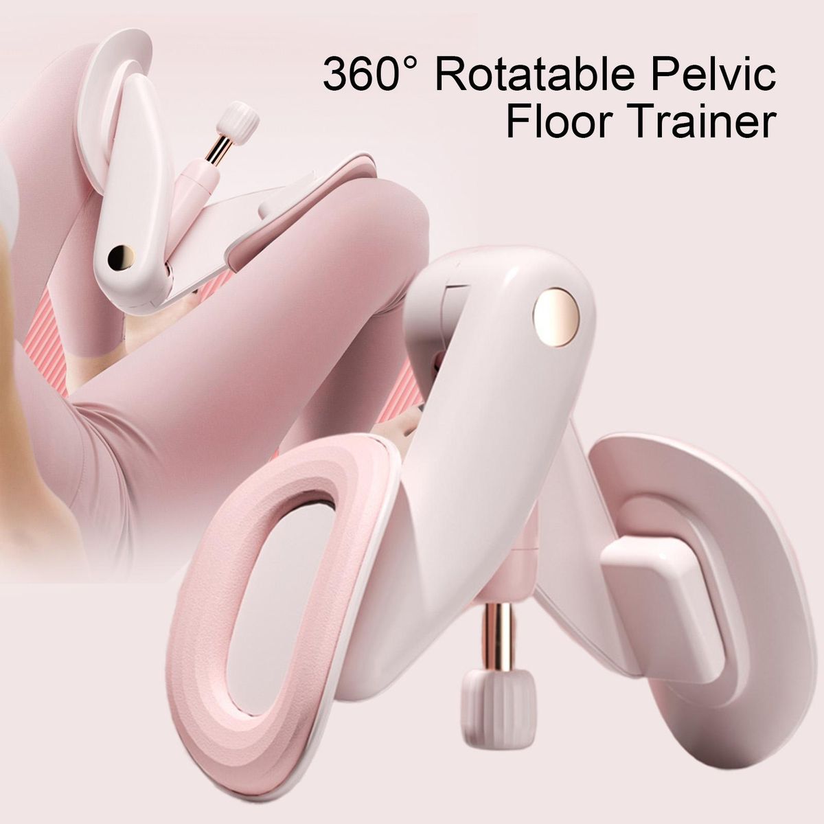 360-degree Rotatable Thigh Toner Pelvic Floor Trainer Pink