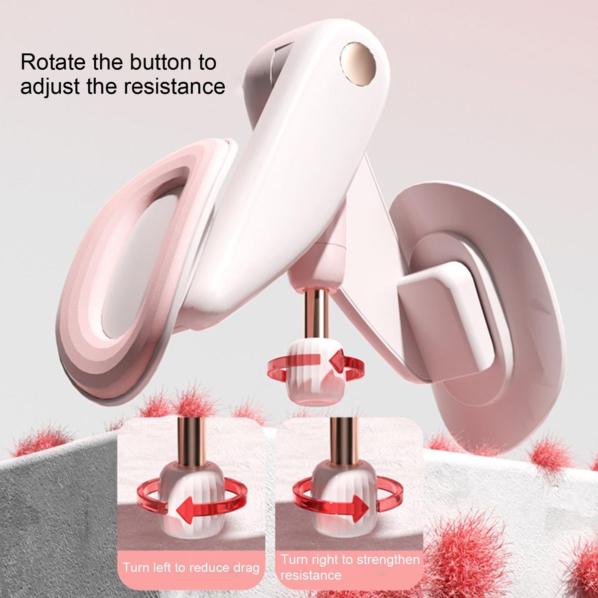 360-degree Rotatable Thigh Toner Pelvic Floor Trainer Pink
