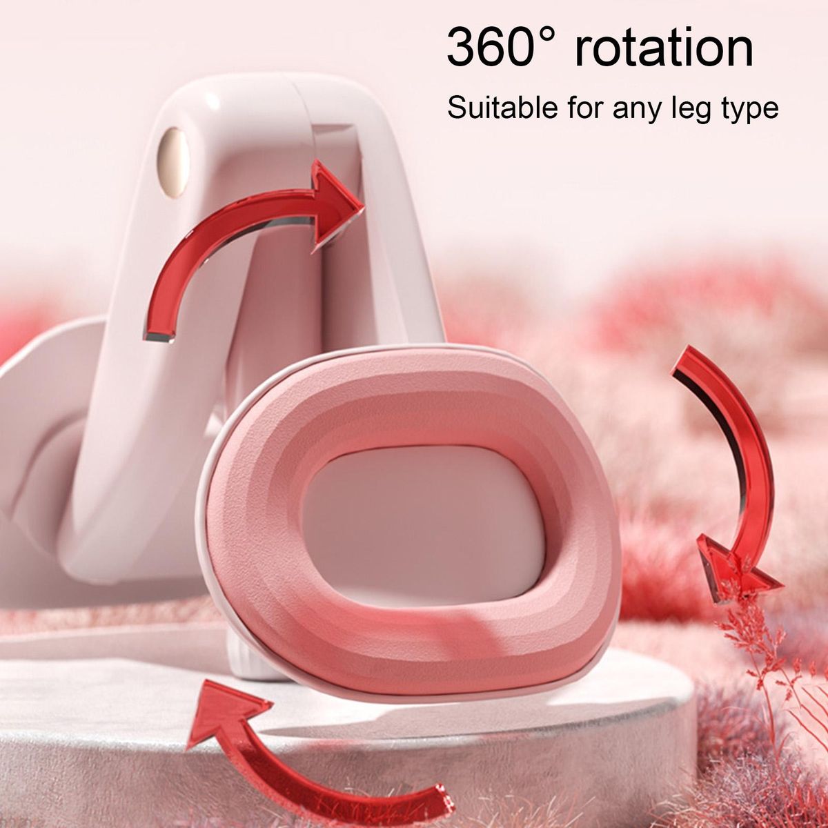 360-degree Rotatable Thigh Toner Pelvic Floor Trainer Pink
