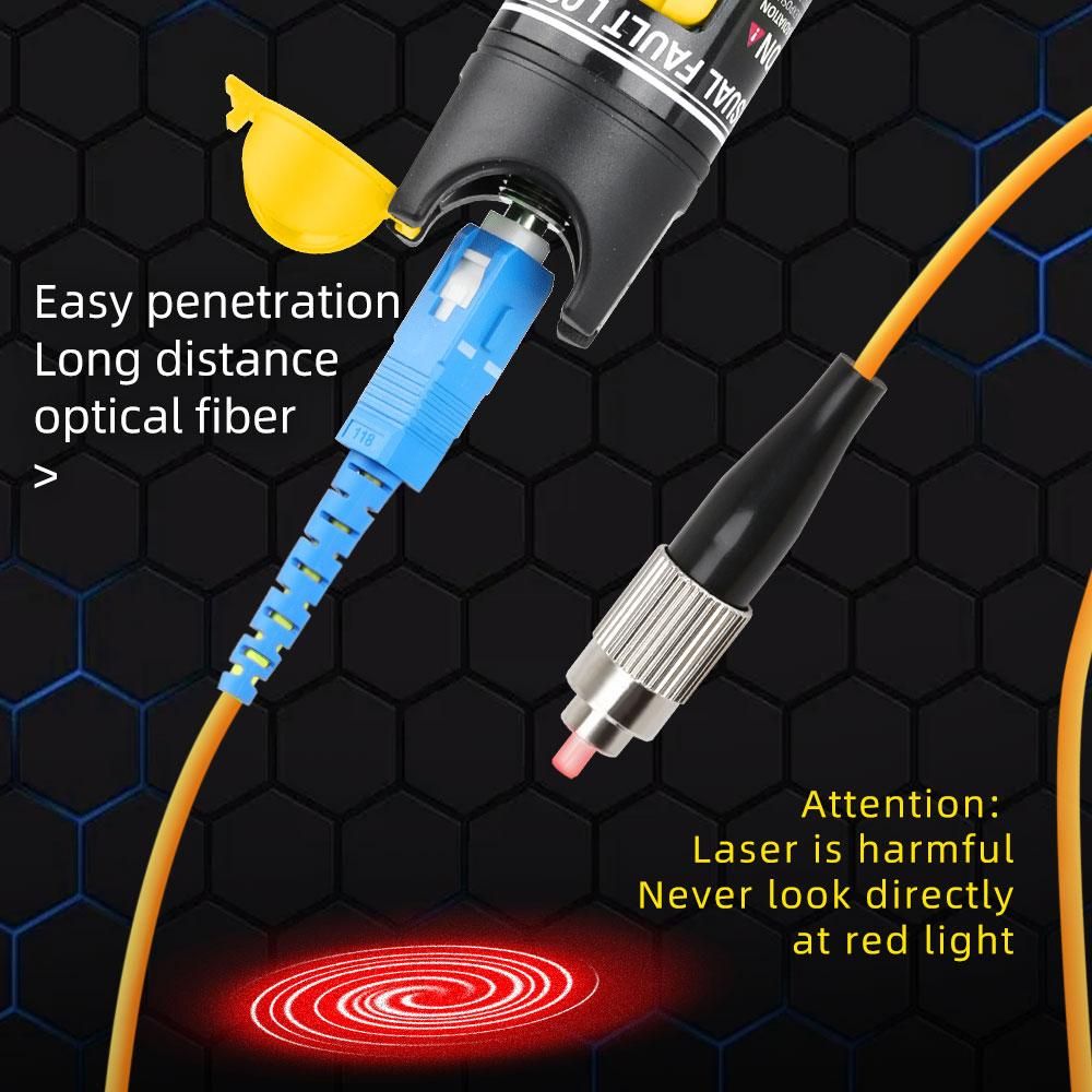 Handheld 50mW Optical Fiber Tester Portable Pen Type Red Light Visual Fault Locator Fiber Test Pen Support 2.5mm FC/SC/ST Interface