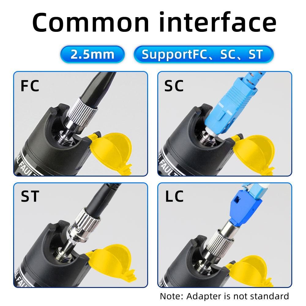 Handheld 50mW Optical Fiber Tester Portable Pen Type Red Light Visual Fault Locator Fiber Test Pen Support 2.5mm FC/SC/ST Interface