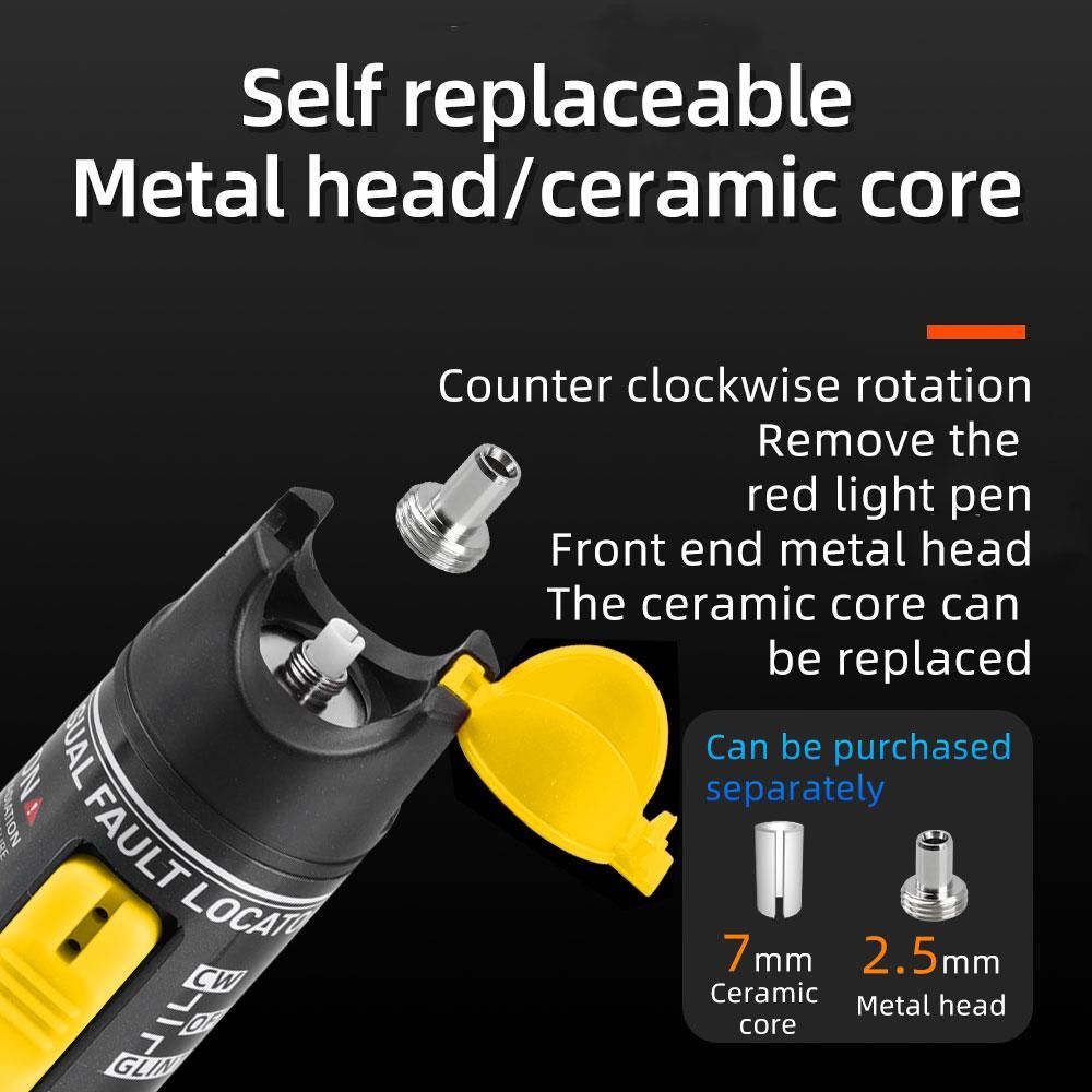 Handheld 50mW Optical Fiber Tester Portable Pen Type Red Light Visual Fault Locator Fiber Test Pen Support 2.5mm FC/SC/ST Interface