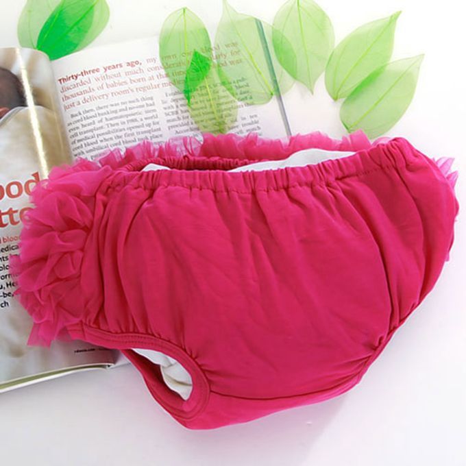 Baby Girls Shorts Pants Diaper Cover XL For 12-24Months Rose Red