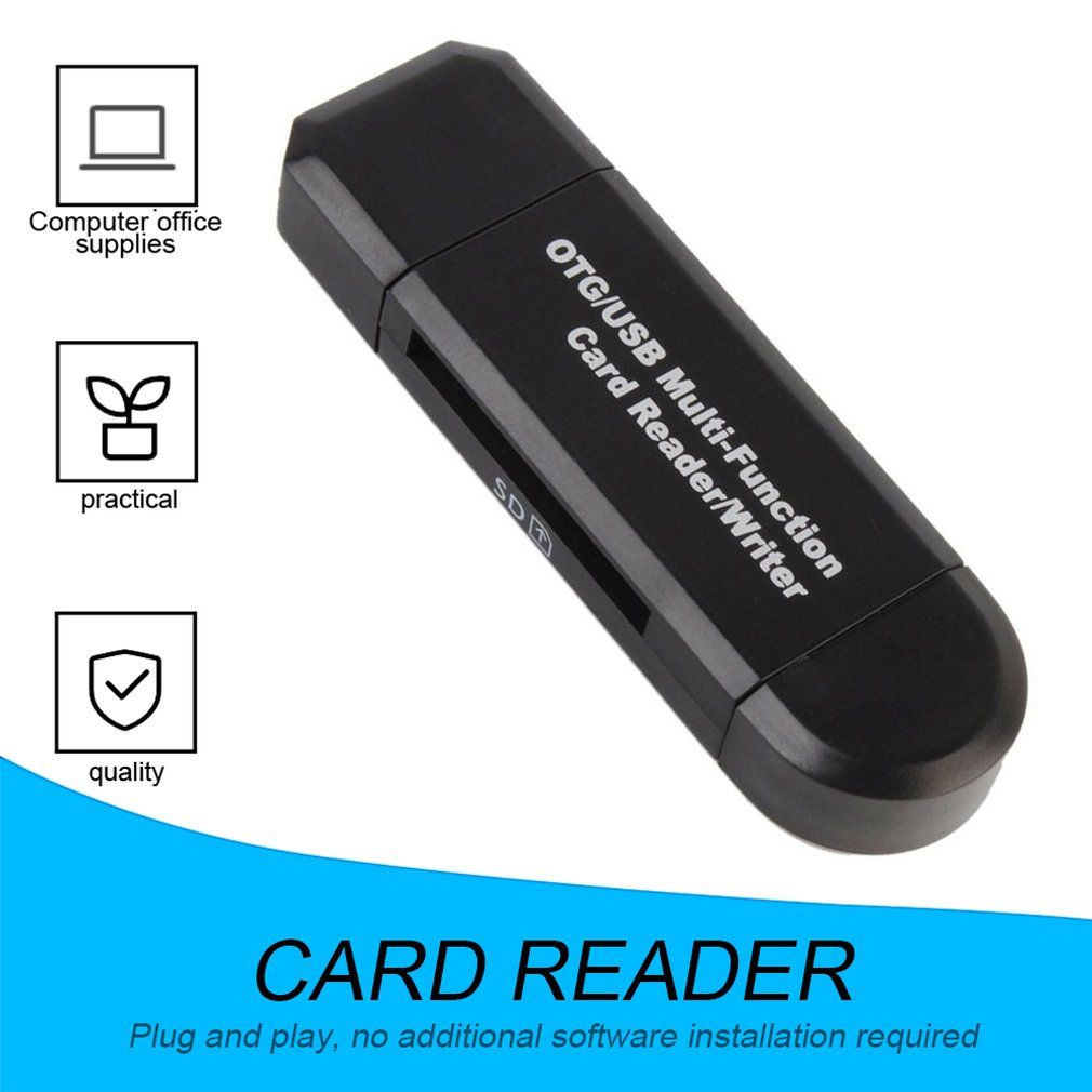 Multifunction OTG USB Card Reader Writer High-speed SD Micro-SD Card Reader