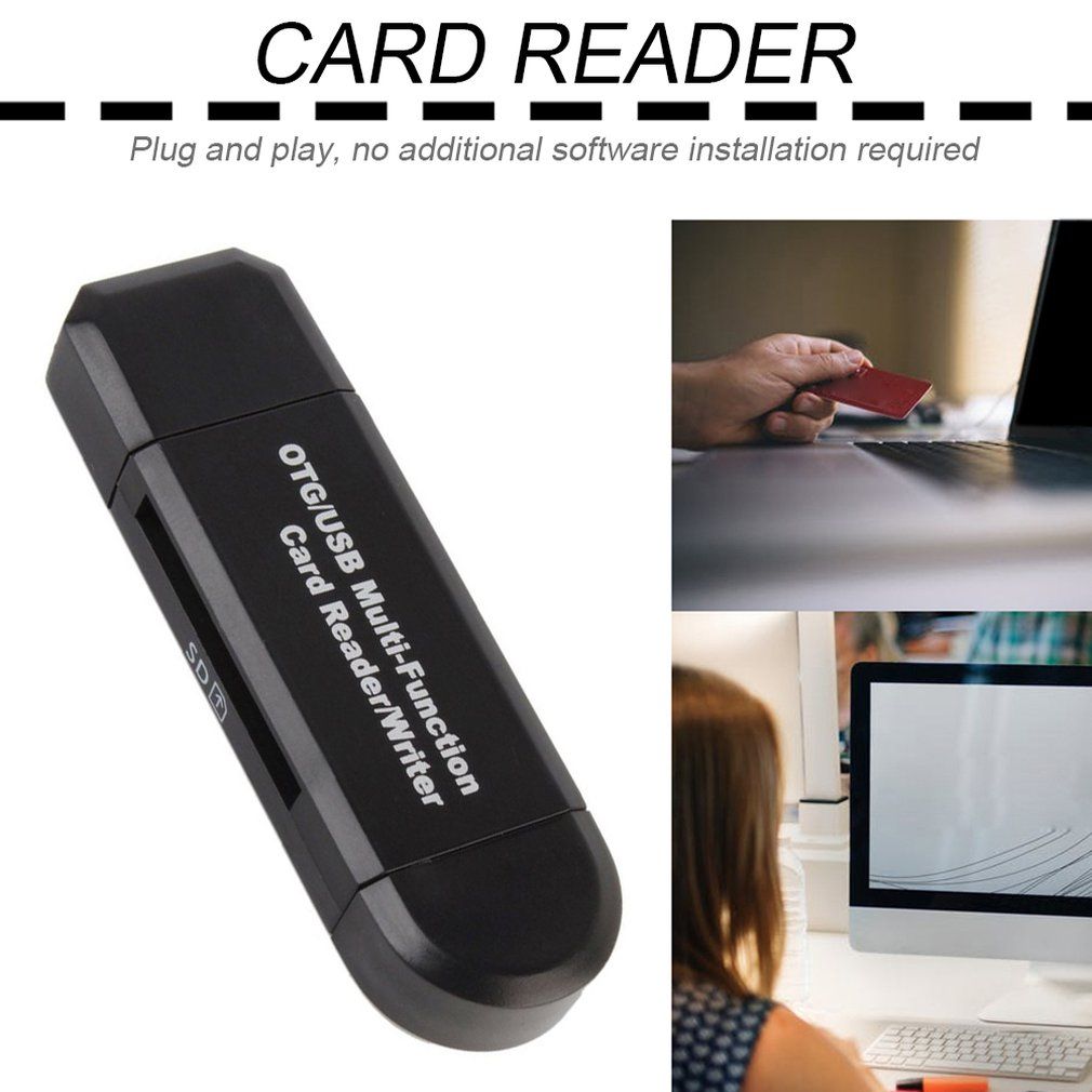 Multifunction OTG USB Card Reader Writer High-speed SD Micro-SD Card Reader