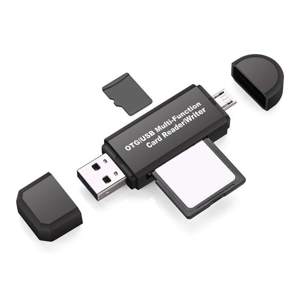 Multifunction OTG USB Card Reader Writer High-speed SD Micro-SD Card Reader
