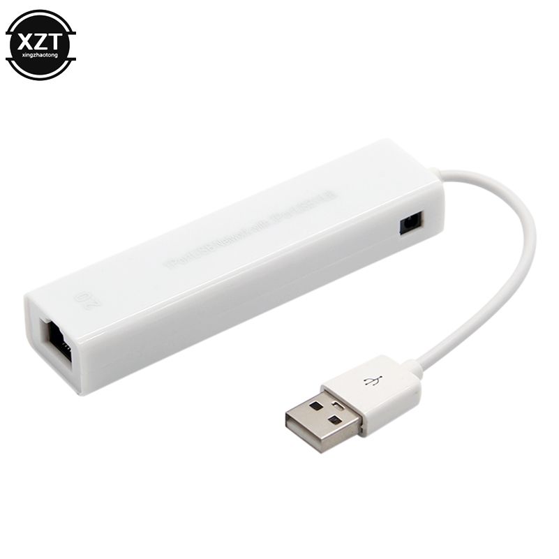 USB Ethernet With 3 Port USB HUB 2.0 RJ45 Lan Network Card