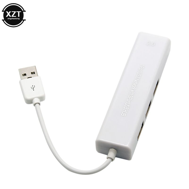 USB Ethernet With 3 Port USB HUB 2.0 RJ45 Lan Network Card
