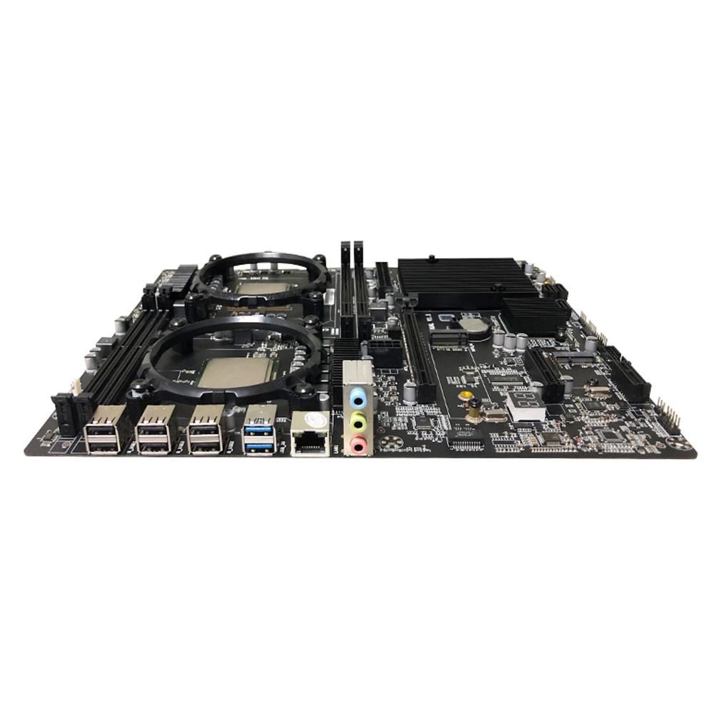 X58DUAL V1.1 E-ATX Gaming Motherboard with 4 DDR3 Memory Slots 2 CPU Slots Onboard M.2 Interface Support L5520 Processor