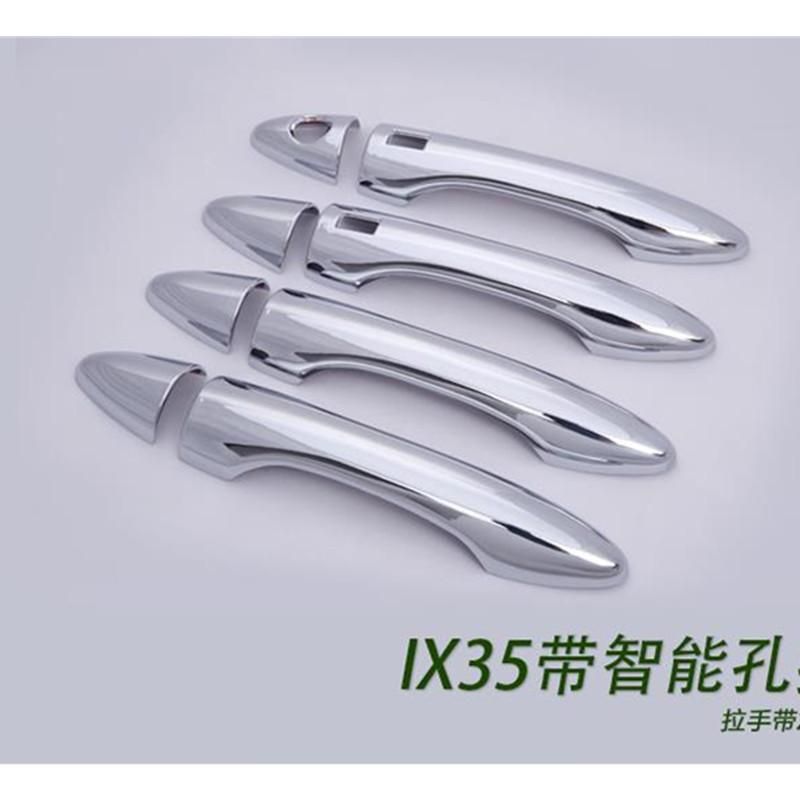 For Hyundai Tucson ix35 2010 2011 2012 2013 ABS Chrome Door Handle Cover Trims Side Door Catch Frame Car Exterior Accessories