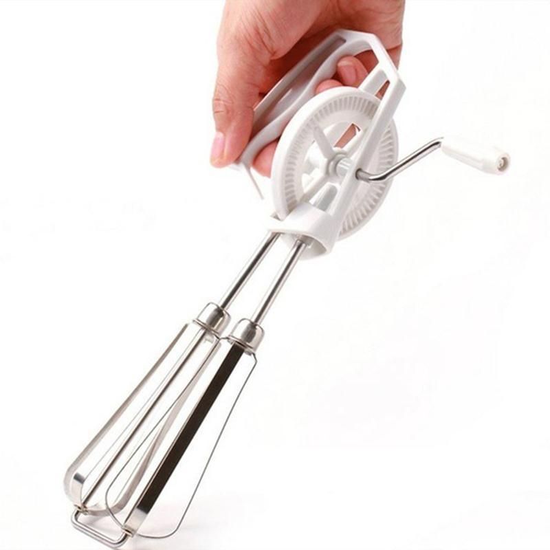 Rotary Manual Hand Whisk Egg Beater Mixer