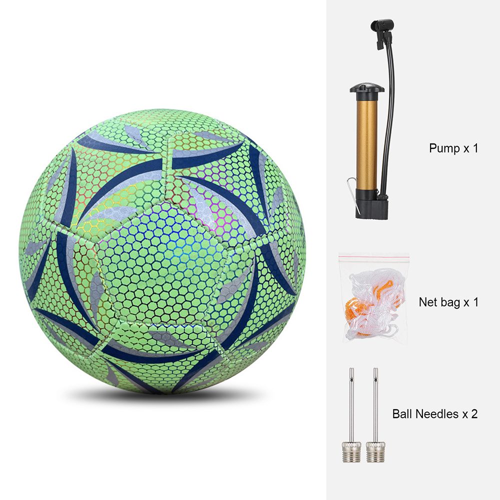 Reflective Soccer Ball Night Glowing Light Up Camera Flash