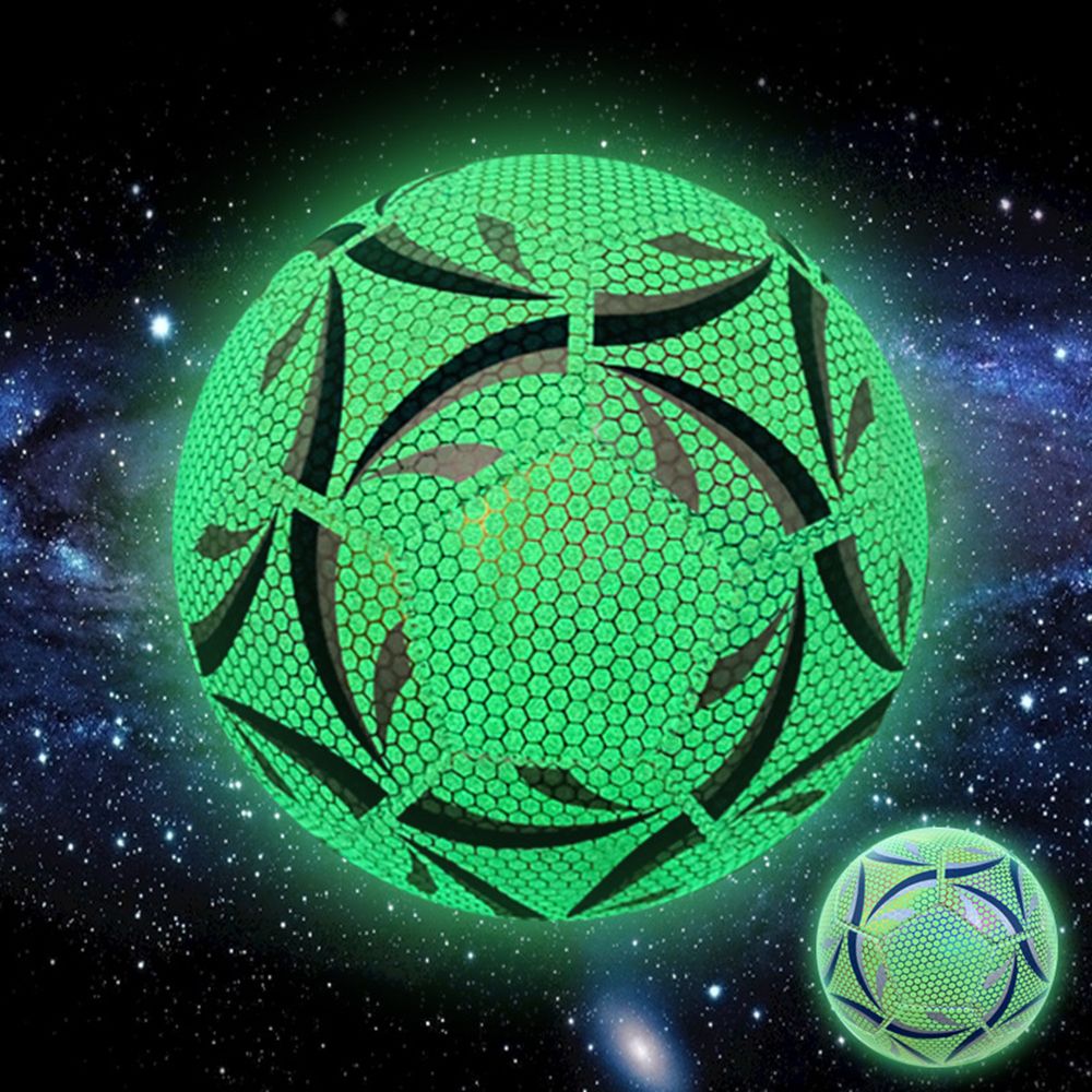 Reflective Soccer Ball Night Glowing Light Up Camera Flash
