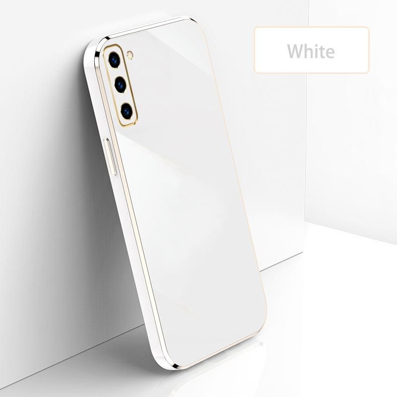 Ultra Thin Plating Phone Case for Samsung Galaxy S21 FE 5G Lens Protection soft Phone Back Cover-White