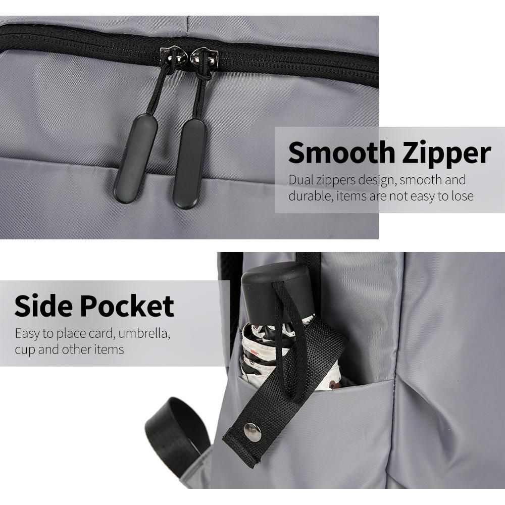 Large Capacity Computer Backpack Oxford Cloth Business Outdoor Leisure Travel Bag with External USB Interface Black