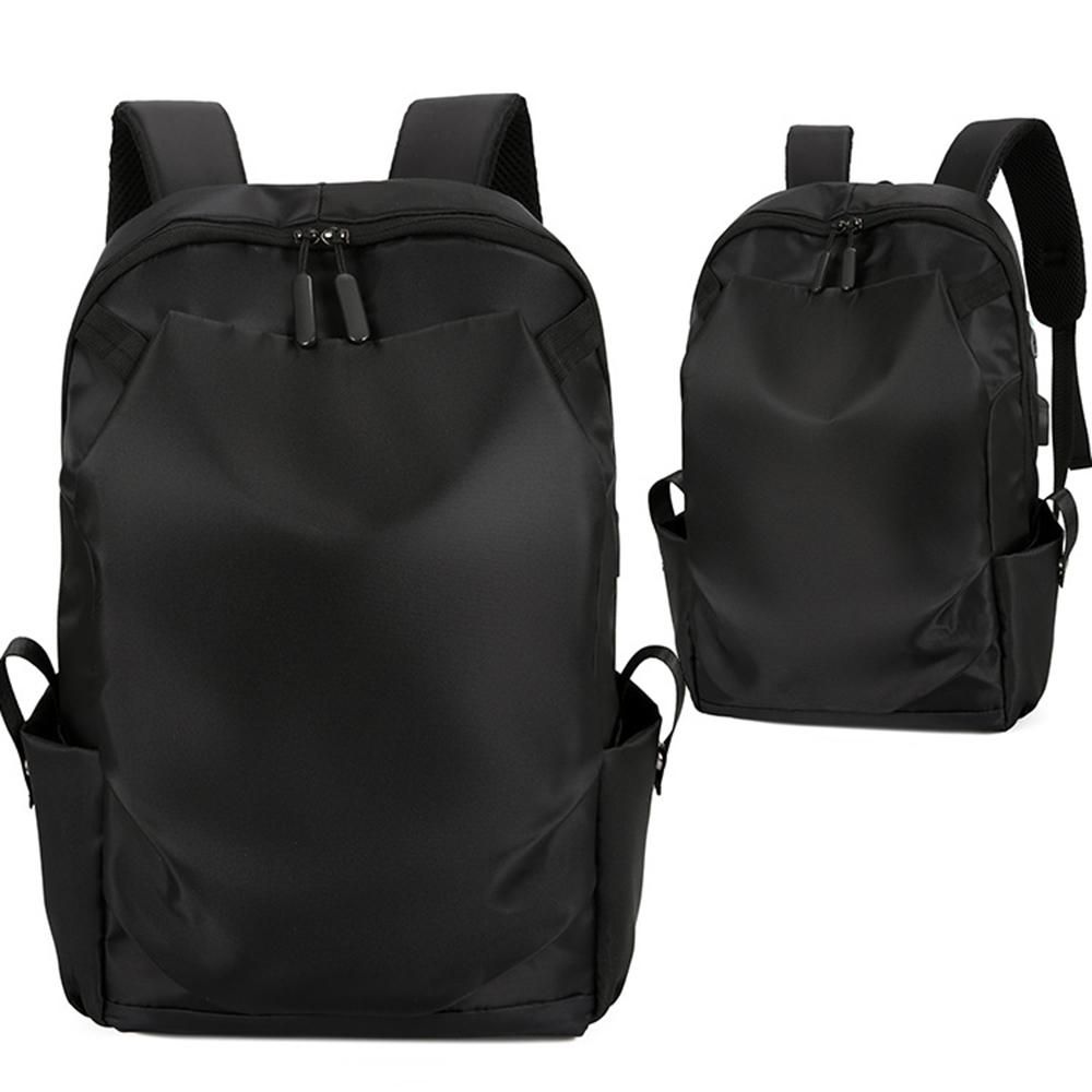 Large Capacity Computer Backpack Oxford Cloth Business Outdoor Leisure Travel Bag with External USB Interface Black