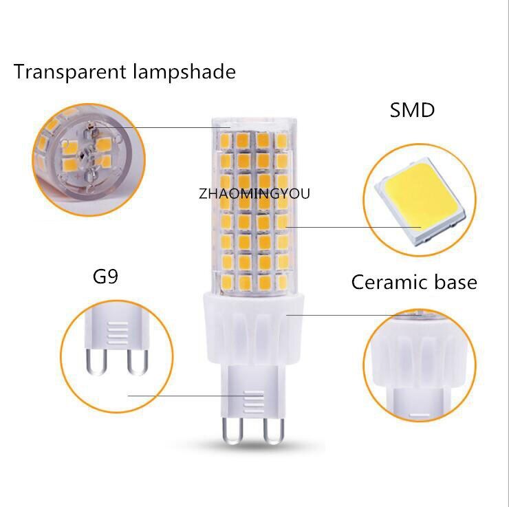 G9 LED BULB AC220V 86LEDS 2835 LED Light Lamp Chandelier Light Replace 100W Halogen Lighting