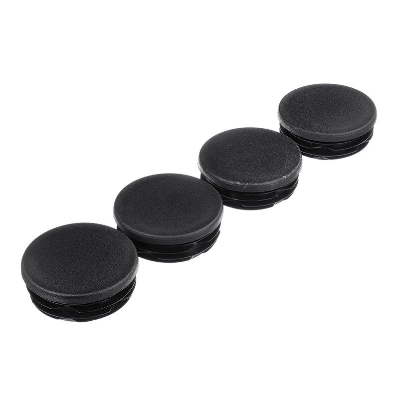 4PCS Rear Wheel Well Frame Tube Hole Plug Cap Cover For GMC Sierra Black