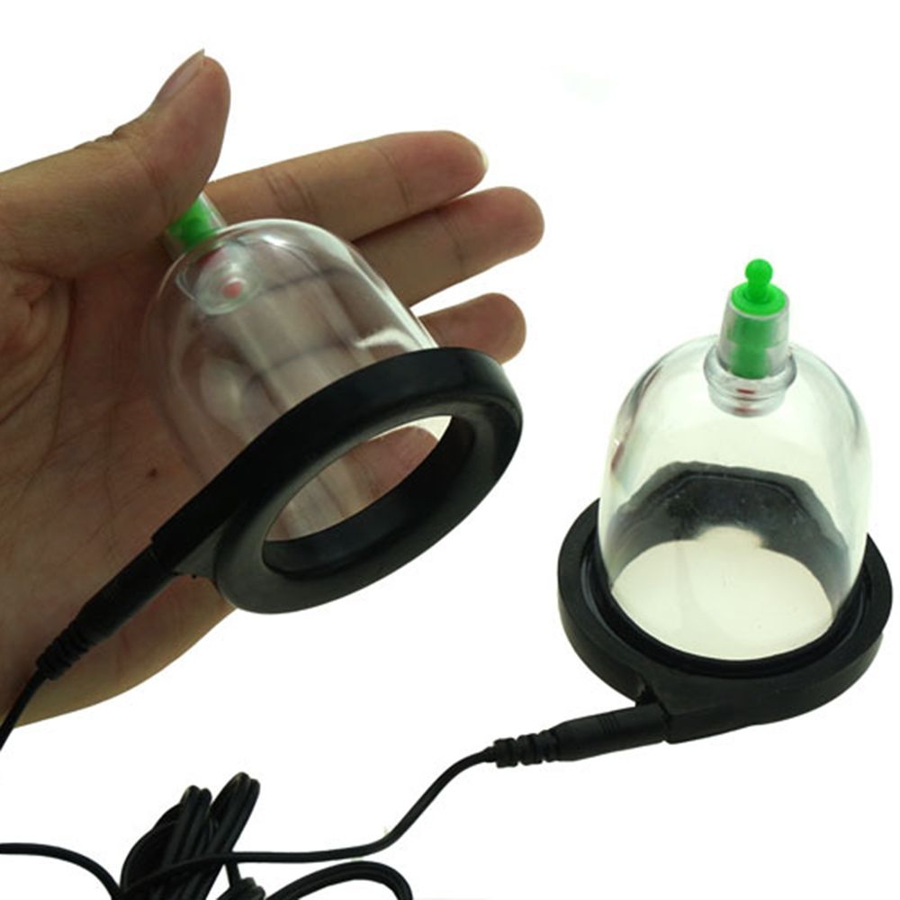 Vacuum Breast Enhance Pump Vibrator Digital Shock Therapy Machine For Chest Breast Massager S Electro Kit E-Stimulation