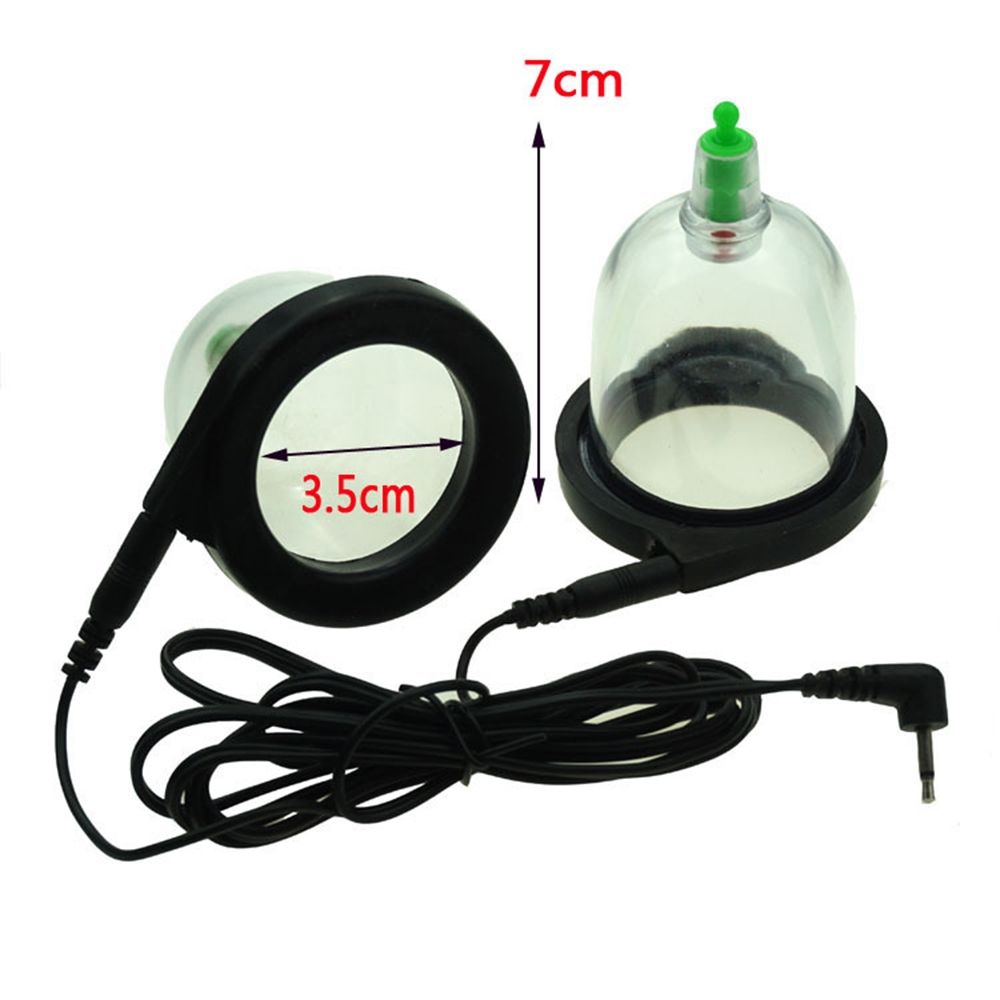 Vacuum Breast Enhance Pump Vibrator Digital Shock Therapy Machine For Chest Breast Massager S Electro Kit E-Stimulation