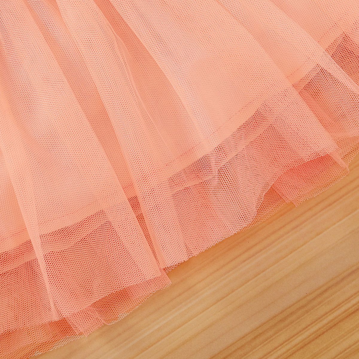 Baby Girls Princess Pink Dress Embroideried Design Long Sleeve Tulle Dresses Partywear