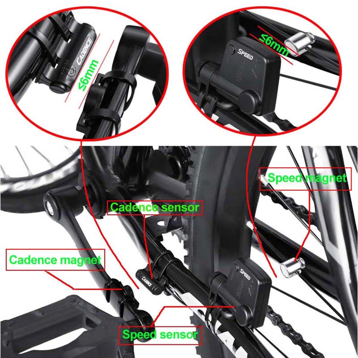Cycling Wireless Computer Bike Computer Cadence Multifunctional Rainproof Cycling Computer with Backlight LCD