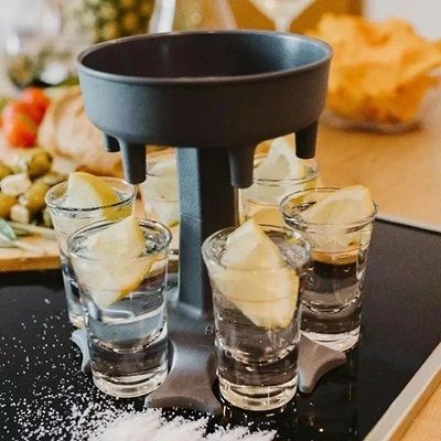6pcs Cocktail Glass Set + DISPENSER For Wines