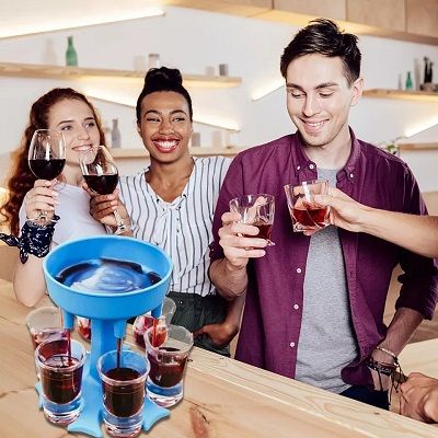 6pcs Cocktail Glass Set + DISPENSER For Wines